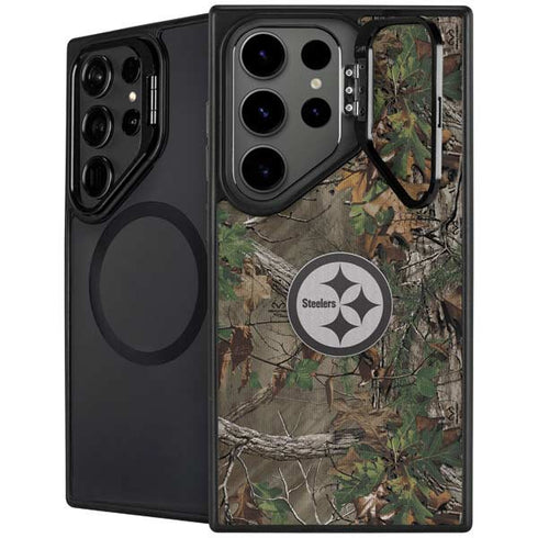 NFL Pittsburgh Steelers Realtree Xtra Green Camo Galaxy S25 Ultra Kickstand Case